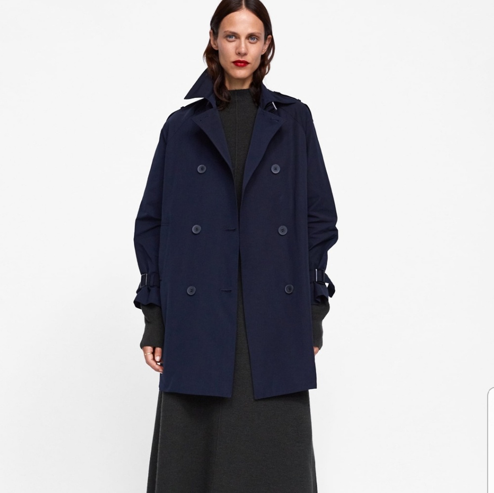 NWT Zara  Mid Length Trench Coat S